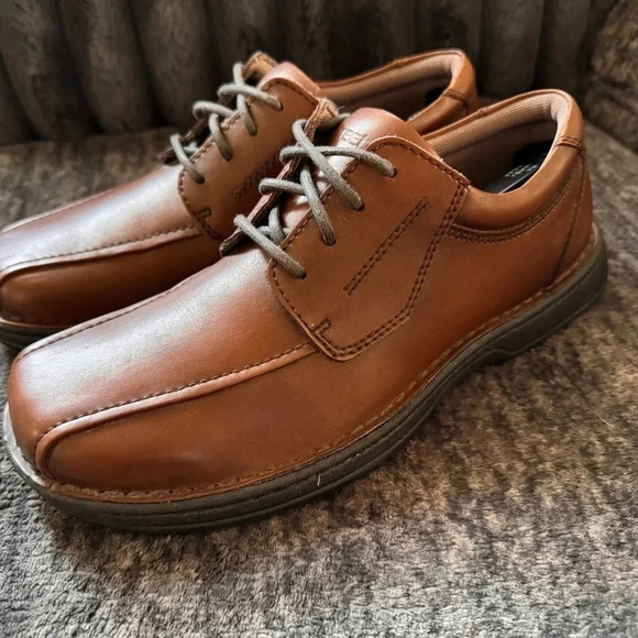 Streetcars ASC Milan Men's Brown Leather Comfort Oxford Lace up Size 9M Shoes - Picture 2 of 7